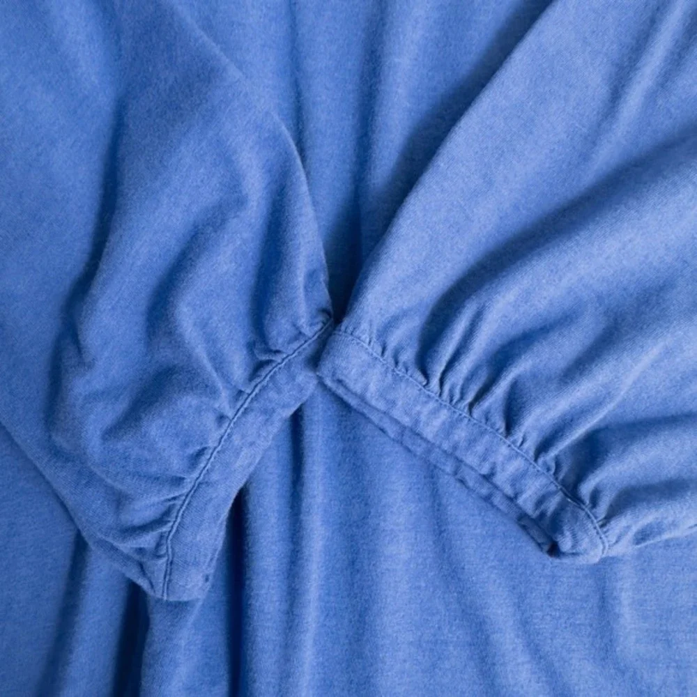 J Jill‎ Embroidered 3/4 Sleeve Tunic Top Petite Large Blue Boho Coastal Beach - Picture 8 of 16